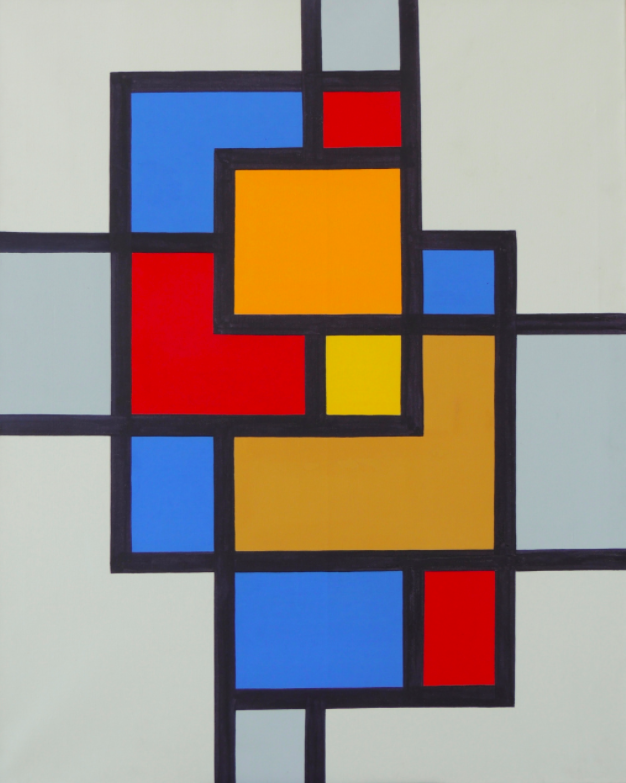 Pintura abstracta geométrica, Composición 48, 1980 Siep van den Berg