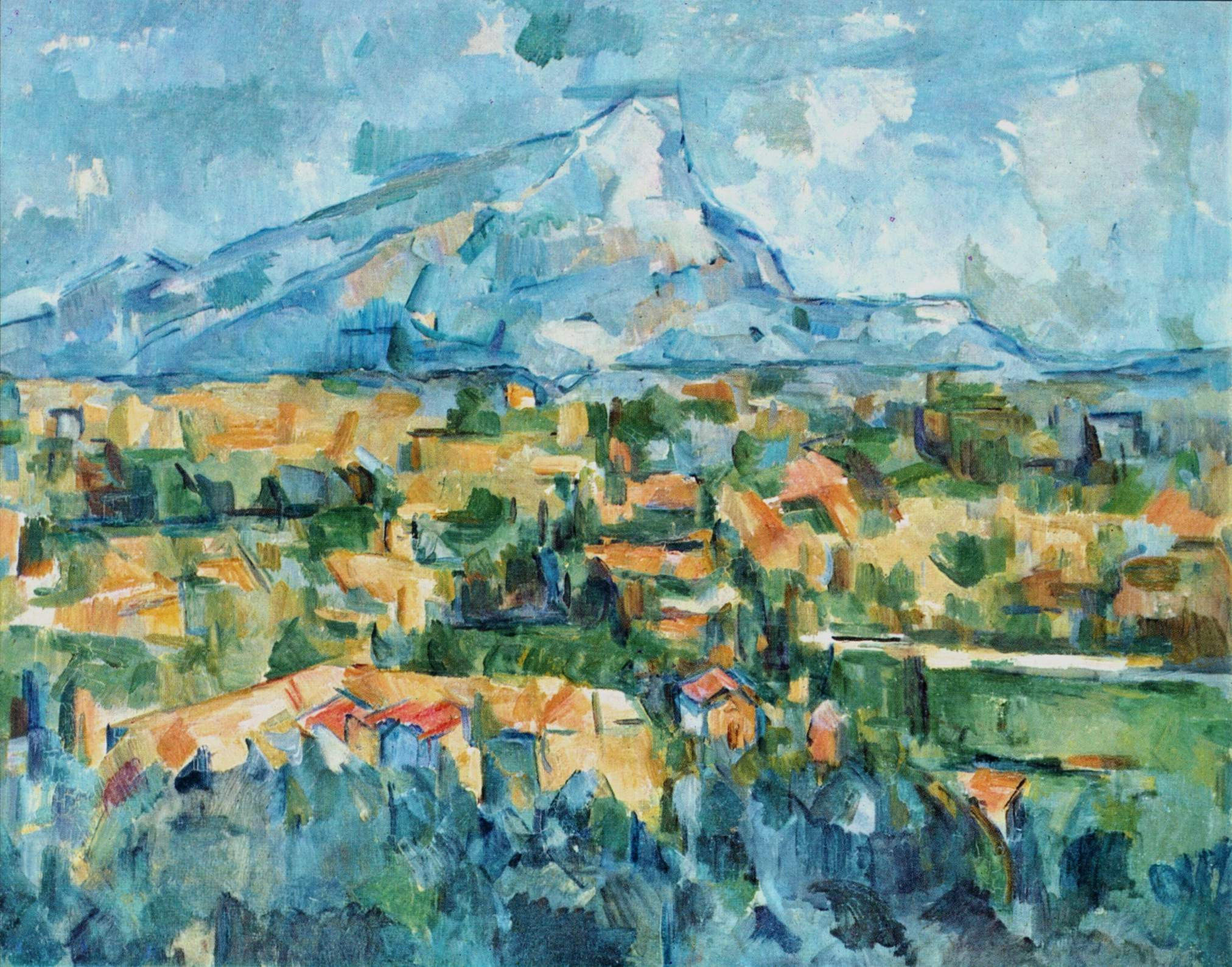 Pintura abstracta de Paul Cezanne de 1904, Montagne Sainte-Victoire
